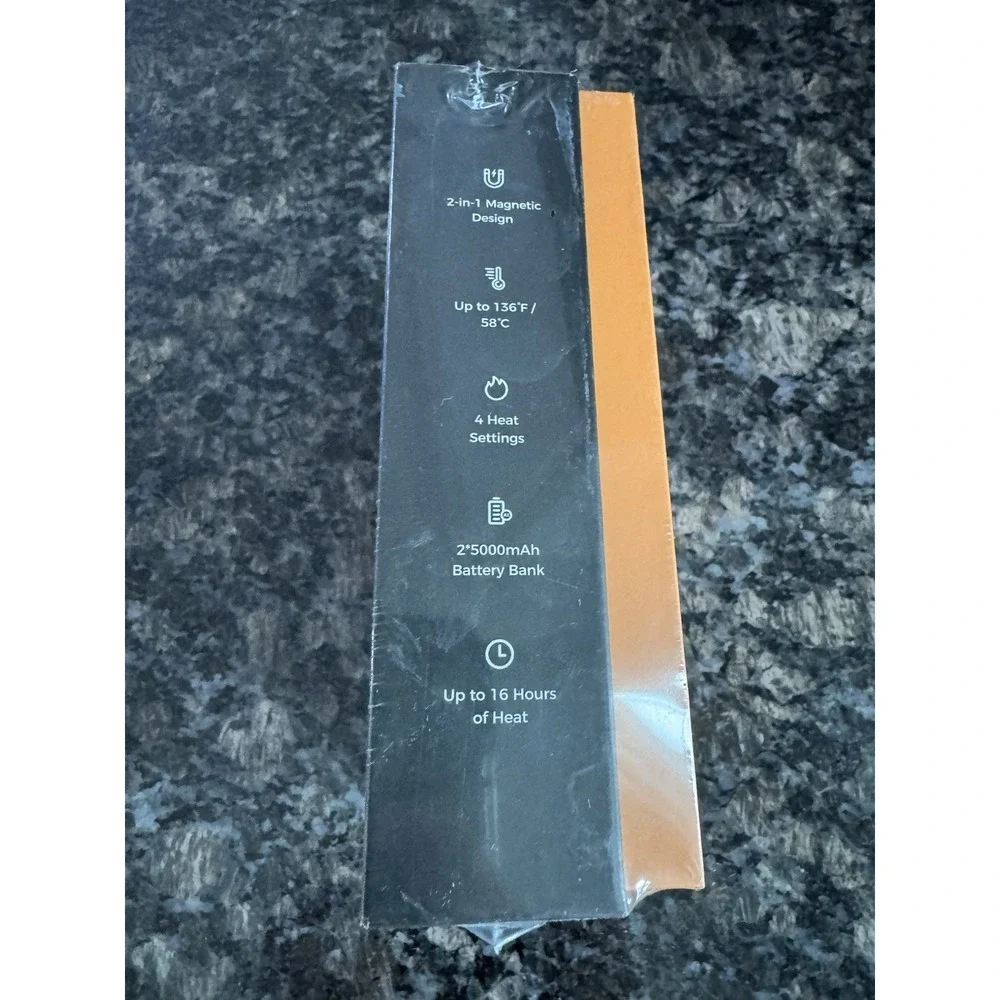 New/Sealed OCOOPA Rechargeable 2pk Magnetic Hand Warmers 16hrs Orange